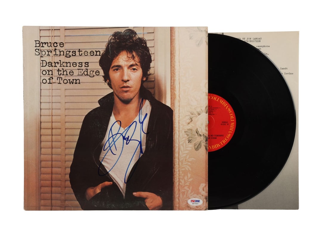 BRUCE SPRINGSTEEN - Bruce Springsteen-Autographed Darkness On The Edge Of Town LP (1 of 4)