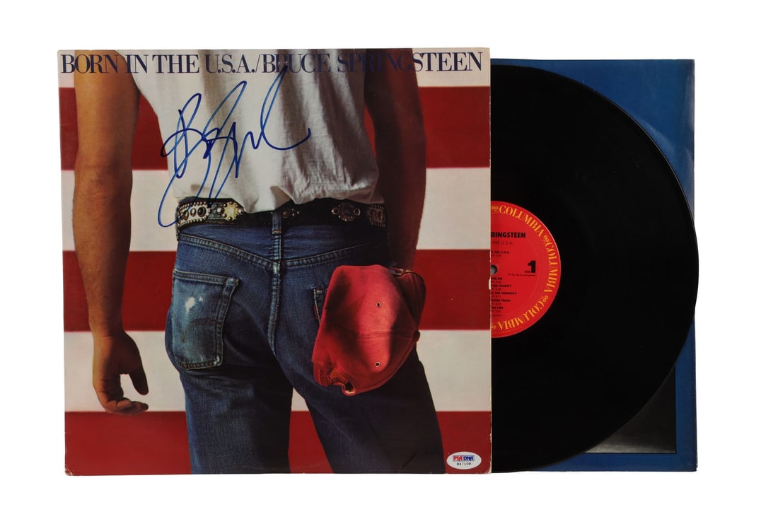 BRUCE SPRINGSTEEN - Bruce Springsteen-Autographed Born In The U.S.A. LP (1 of 4)