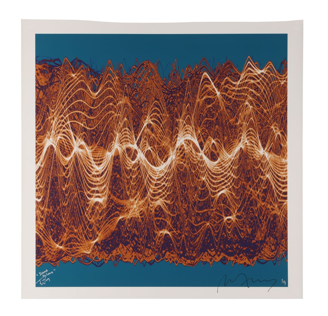 BRYAN FERRY - Bryan Ferry-Autographed "Slave to Love" Limited Edition Soundwave Print by Tim (1 of 3)