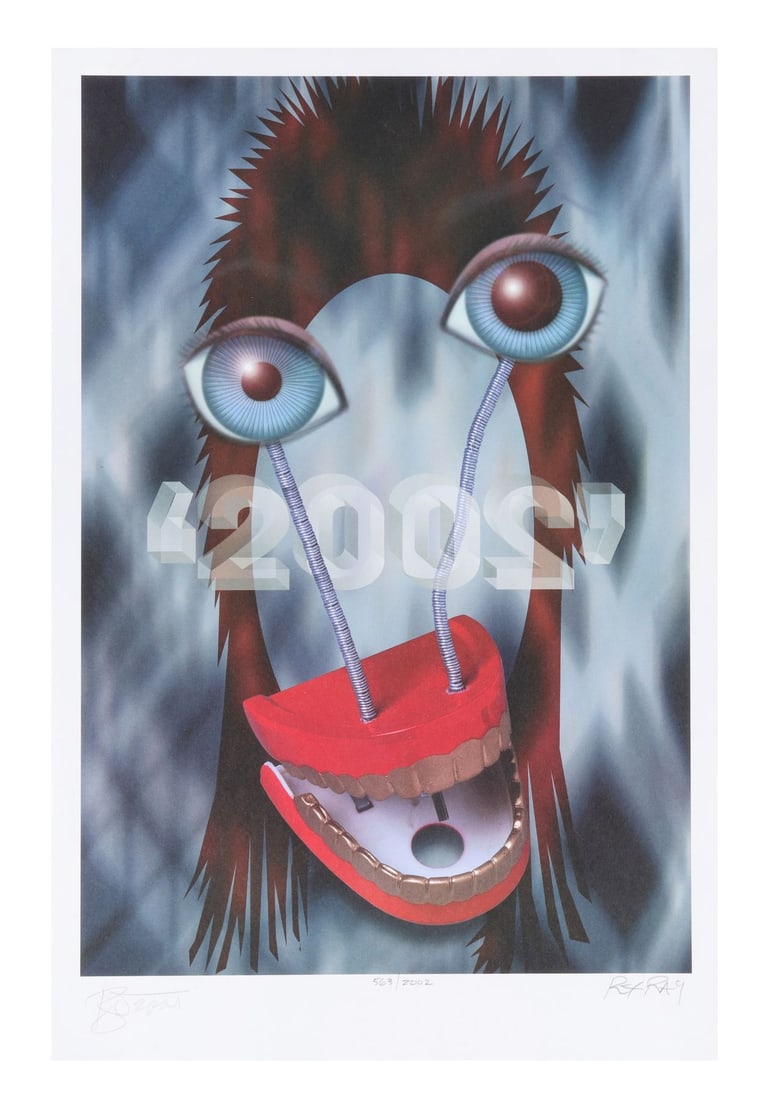DAVID BOWIE - David Bowie-Autographed Limited Edition "Ziggy Stardust 2002" Lithograph by Rex Ray (1 of 4)
