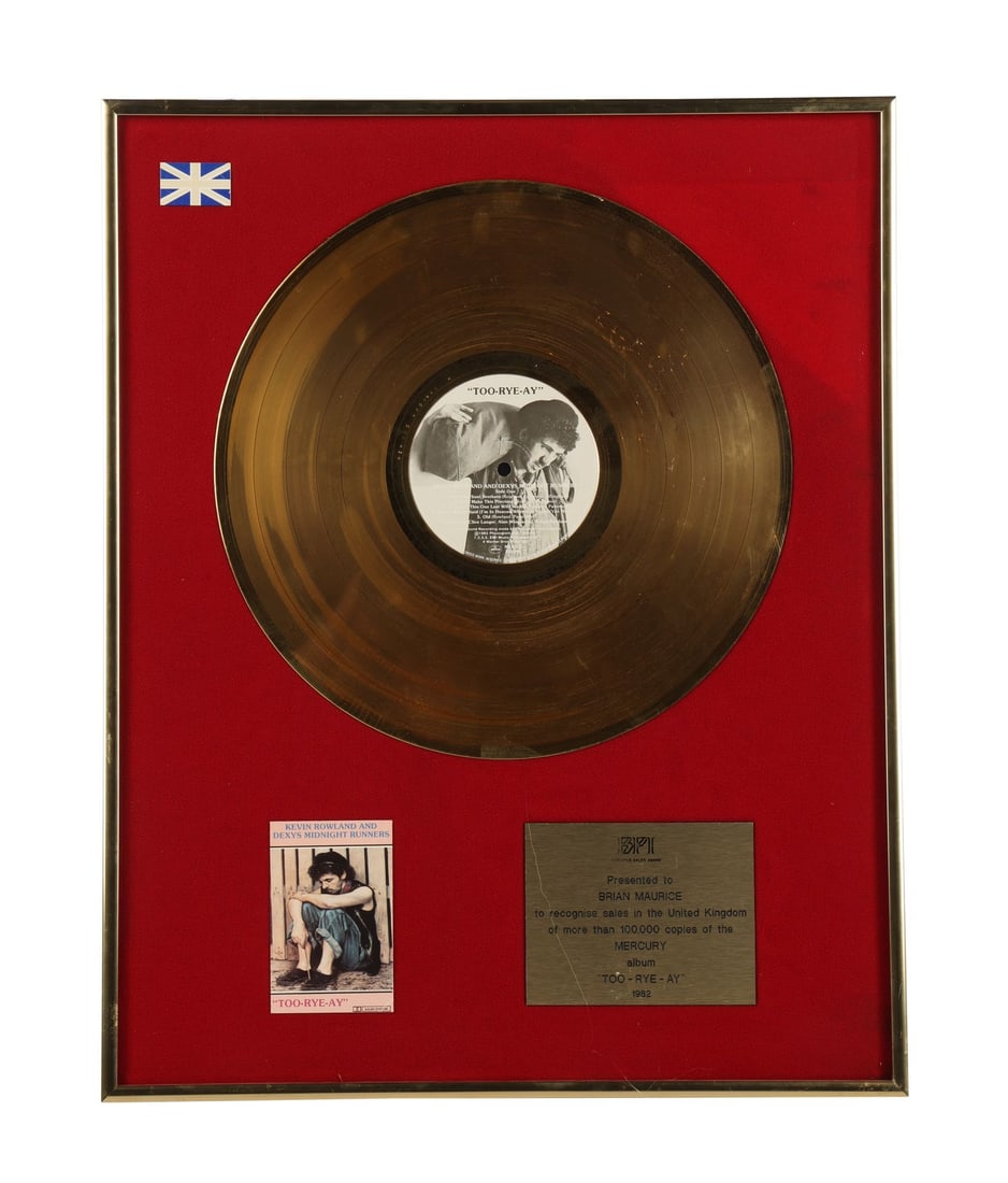DEXY'S MIDNIGHT RUNNERS - Too-Rye-Ay Gold Disc Award Presented to Brian Maurice (1 of 3)