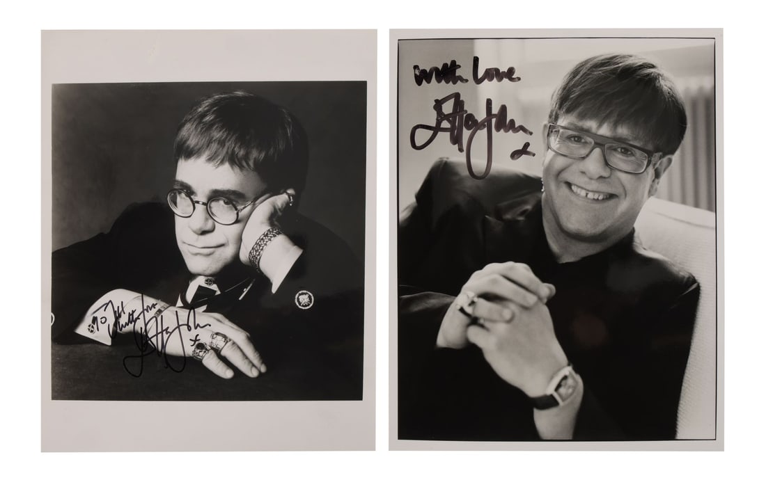 ELTON JOHN - Two Elton John-Autographed Photos (1 of 4)