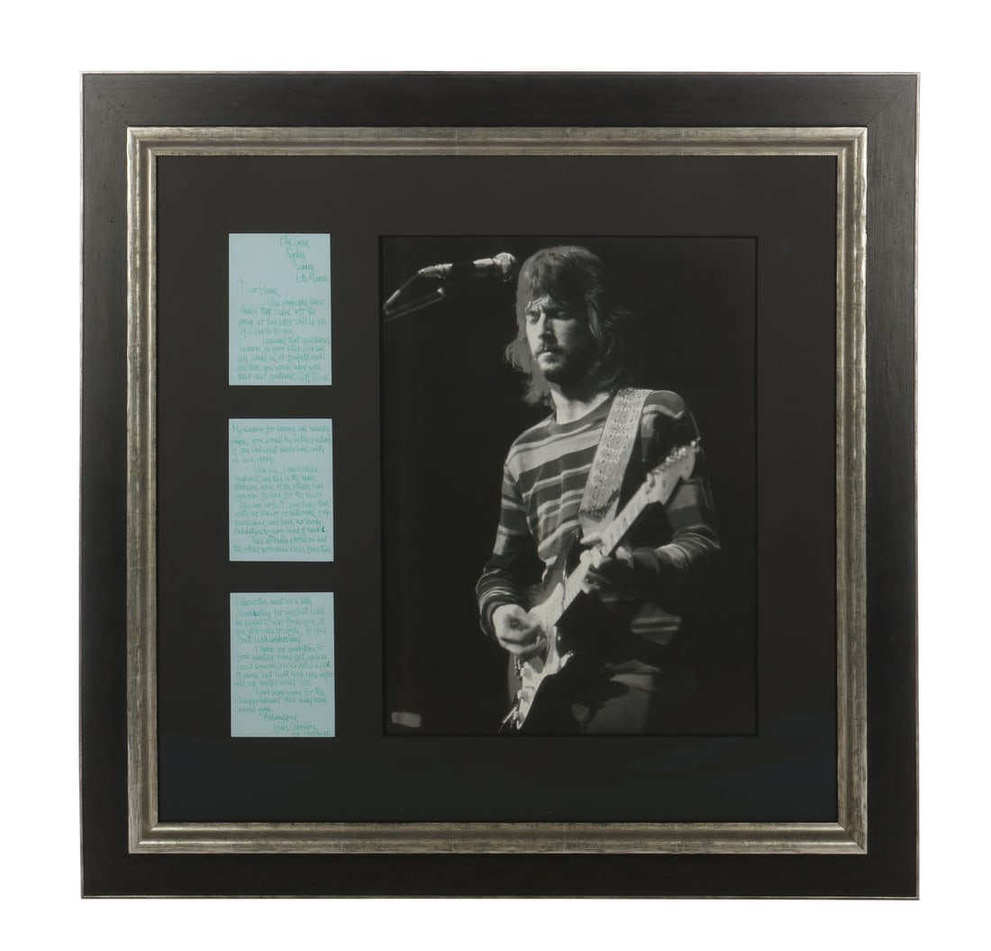 ERIC CLAPTON - Eric Clapton Three-Page Handwritten Letter to Fan with Original Envelope (1 of 4)