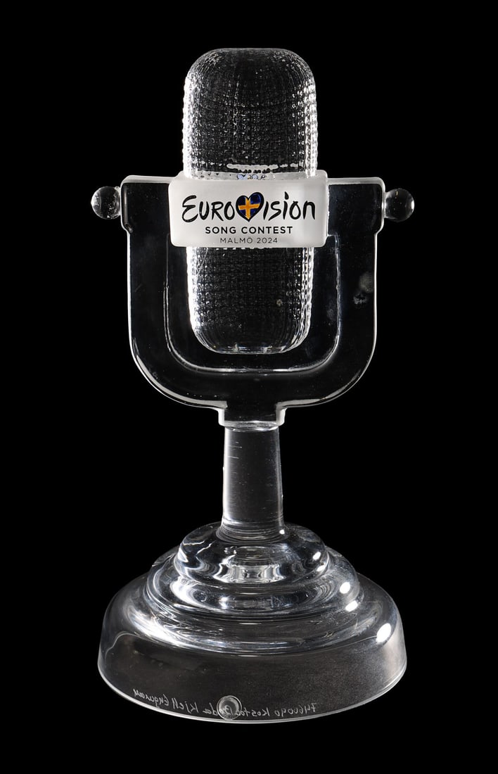 EUROVISION SONG CONTEST 2024 - Eurovision Song Contest Composers Award Trophy Presented to Benjamin (1 of 4)
