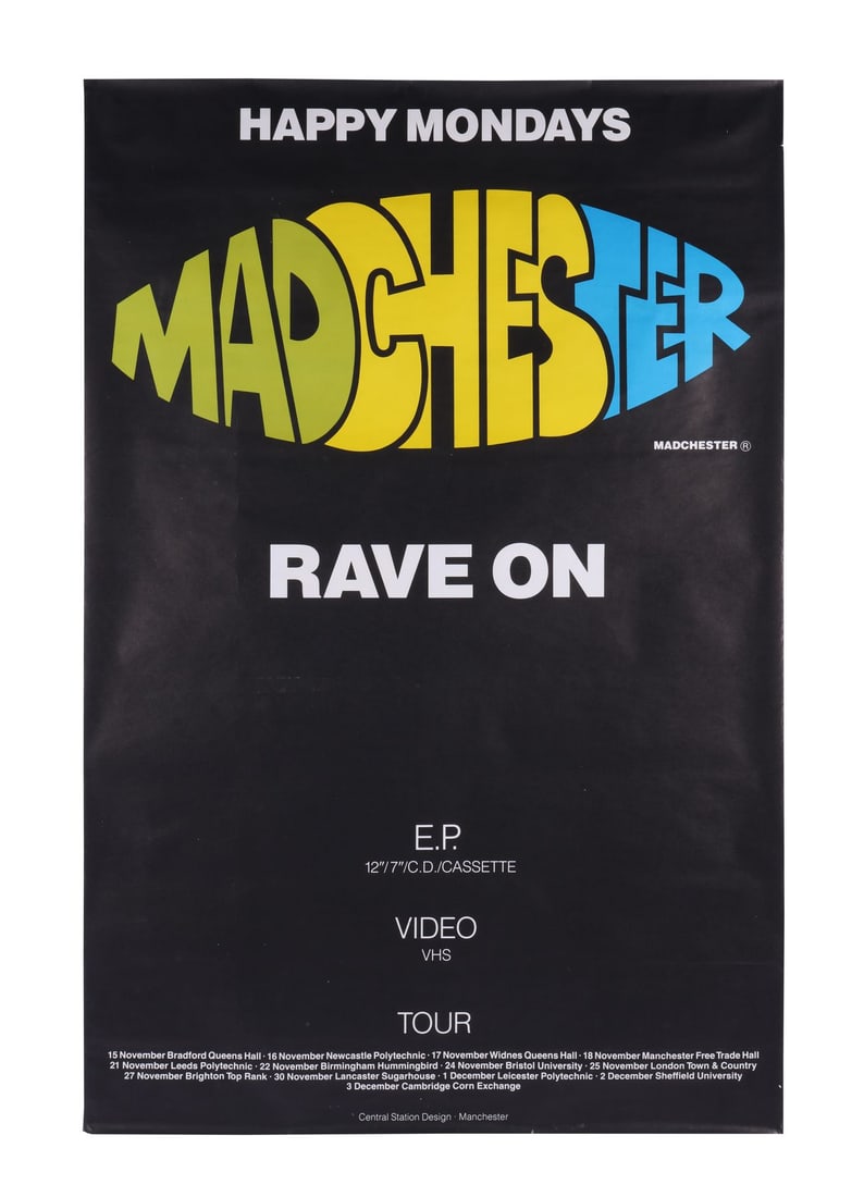 HAPPY MONDAYS - Madchester Rave On Promo and Tour Poster (1 of 2)