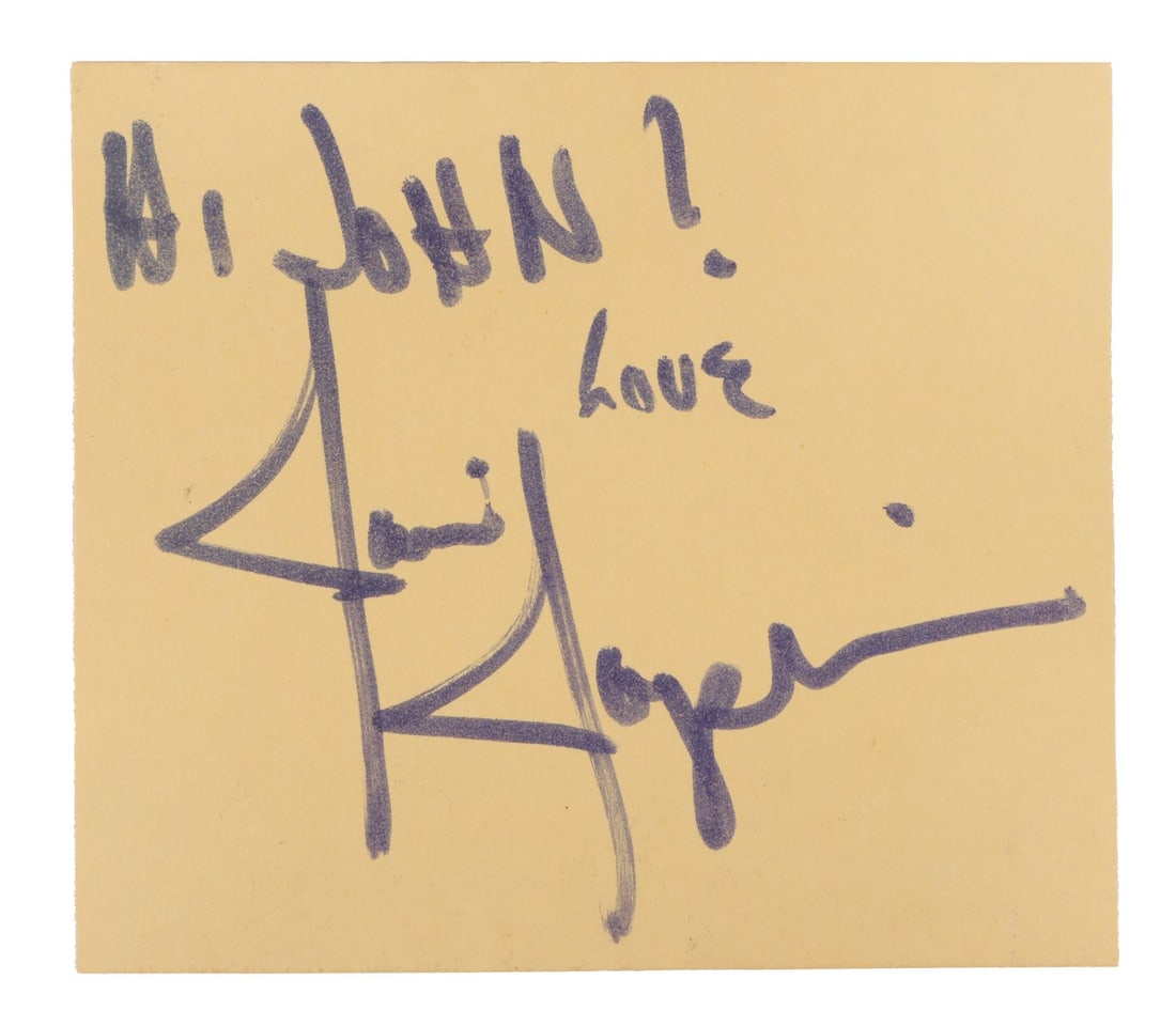 JANIS JOPLIN - Janis Joplin-Autographed Page (1 of 1)