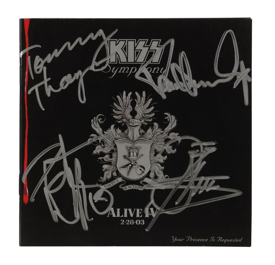 KISS - Paul Stanley, Gene Simmons, Tommy Thayer and Peter Criss-Autographed Kiss Symphony: Alive IV (1 of 3)