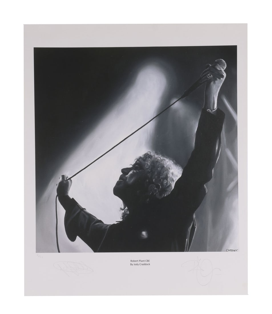 ROBERT PLANT - Robert Plant and Jody Craddock-Autographed Limited Edition Print, 2011 (1 of 4)