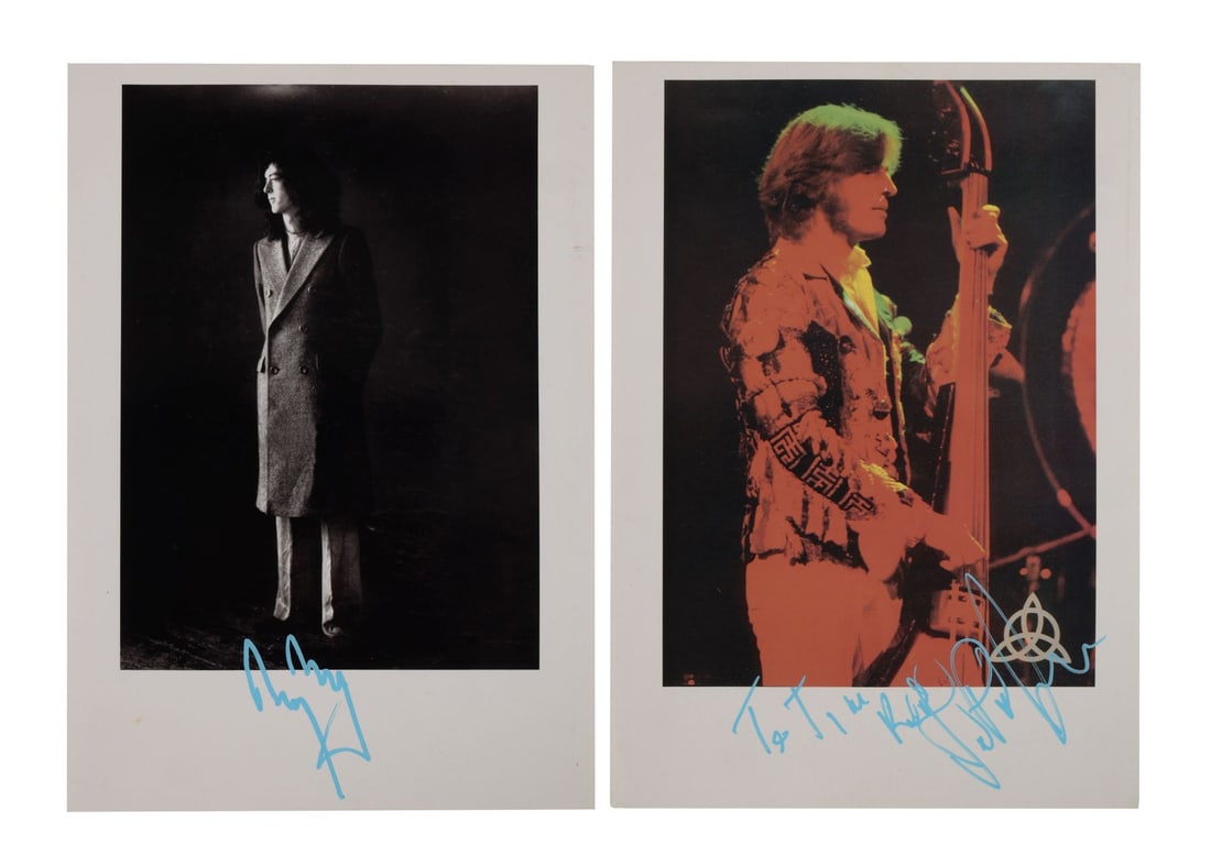 VARIOUS ARTISTS - Jimmy Page and John Paul Jones-Autographed Photographs (1 of 3)