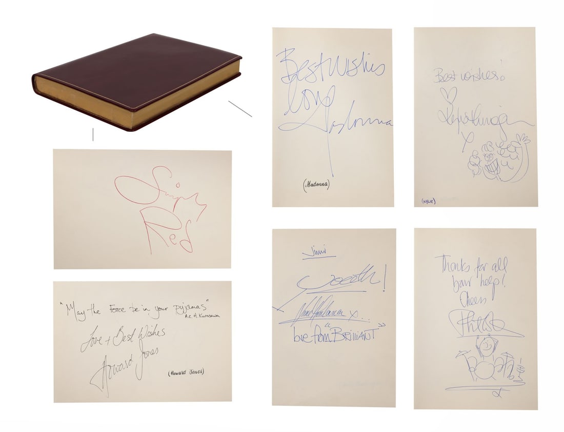 VARIOUS ARTISTS - Madonna, Cher, Chrissie Hynde, Paul Simon and More-Autographed WEA Reception Book (1 of 4)