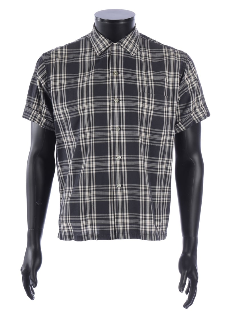 MICHAEL JACKSON - Michael Jackson's Photo-Matched Official 1985 Calendar Photoshoot Check Shirt (1 of 4)