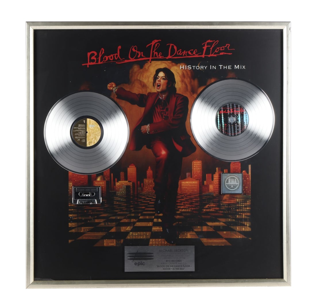 MICHAEL JACKSON - Blood on the Dance Floor: HIStory in the Mix Platinum Disc Award Display Presented (1 of 4)