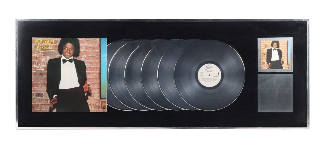 MICHAEL JACKSON - Off the Wall Six Platinum Disc Award Presented to Michael Jackson (1 of 4)