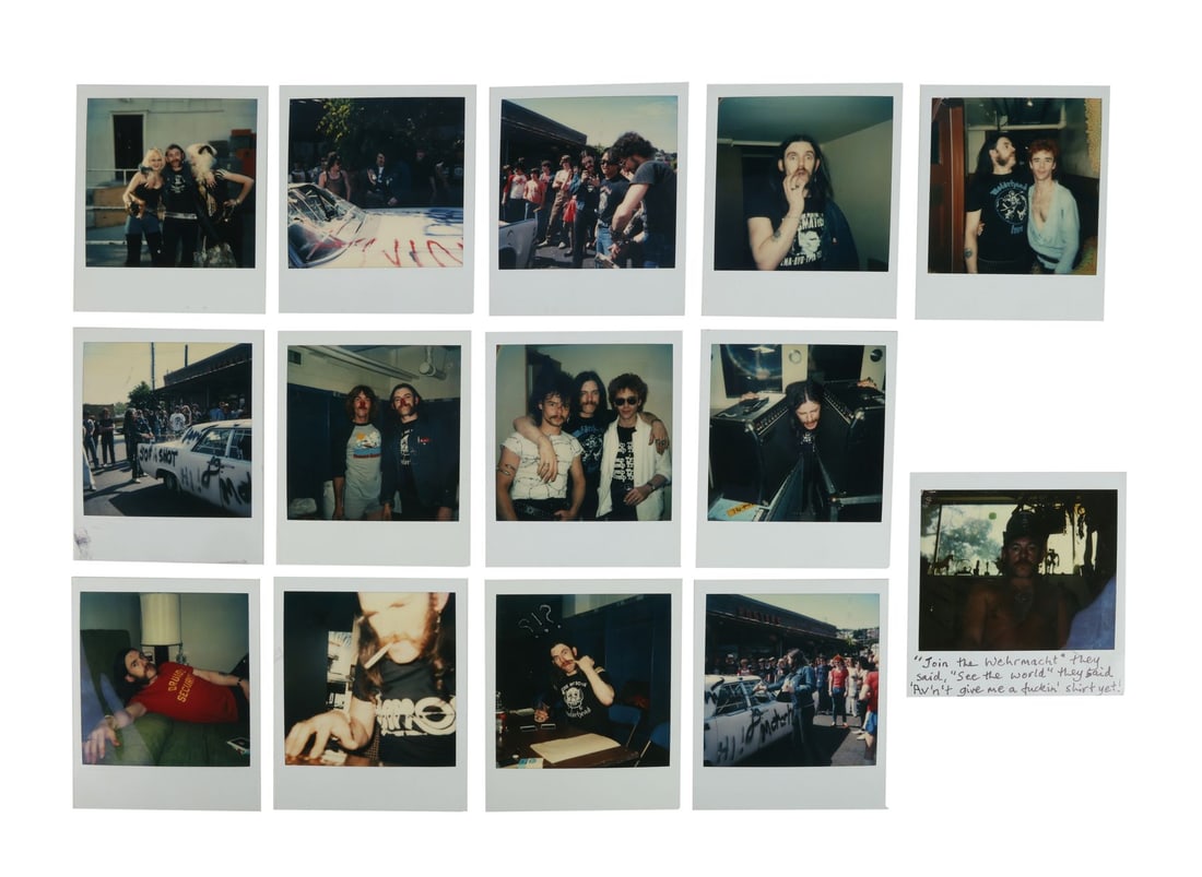 MOTORHEAD - 14 Polaroids with Hand-annotations by Lemmy (1 of 4)