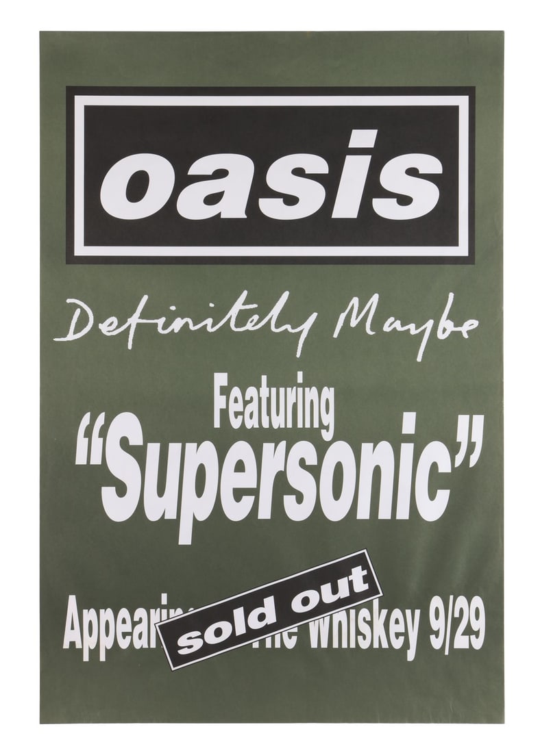 OASIS - Definitely Maybe Tour Poster for Whisky a Go Go Gig, 1994 (1 of 2)