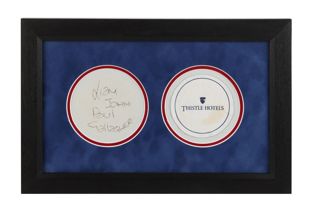 OASIS - Liam Gallagher-Autographed Coffee Coaster (1 of 3)