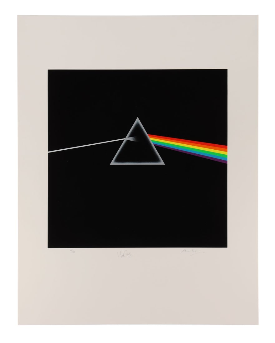 PINK FLOYD - Nick Mason and Storm Thorgerson-Autographed Limited Edition The Dark Side of The Moon (1 of 4)