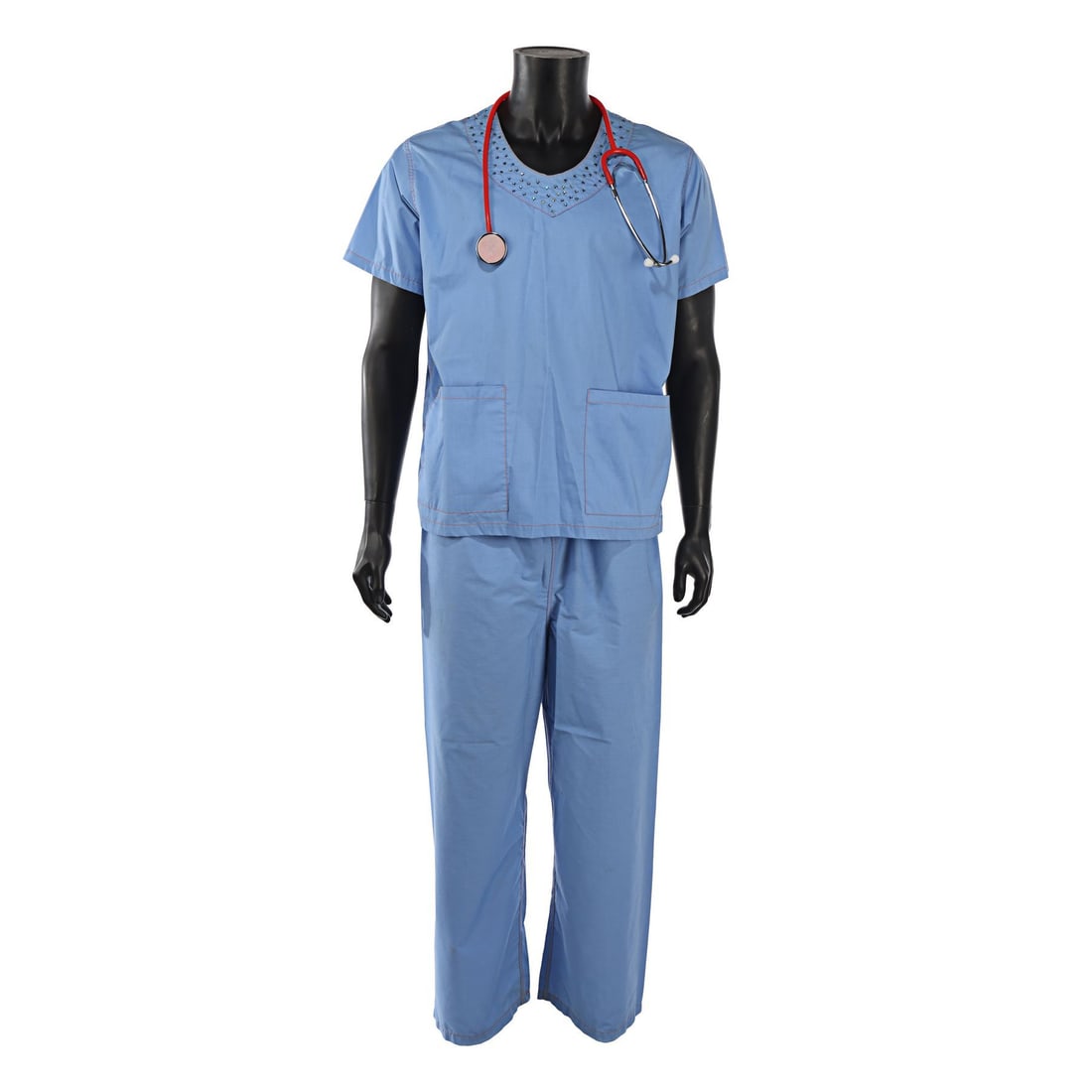 PURPLE RAIN (1984) - The Dr. Fink Collection: Dr. Fink's (Matt Fink) Scrubs Costume and Stethoscope (1 of 4)