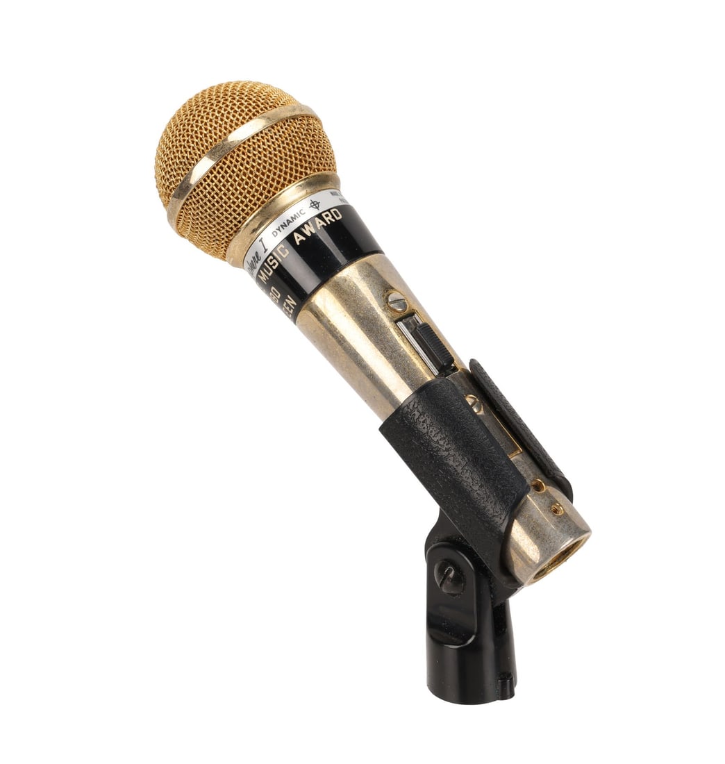 QUEEN - The Peter Hince Collection: Freddie Mercury's Gold Shure 565 SD Microphone Award Used for (1 of 4)