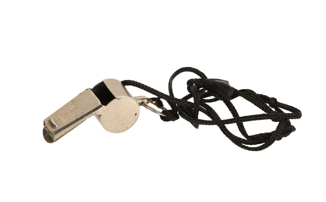 QUEEN - The Peter Hince Collection: Roger Taylor's Jazz Tour Stage-Used Whistle (1 of 4)