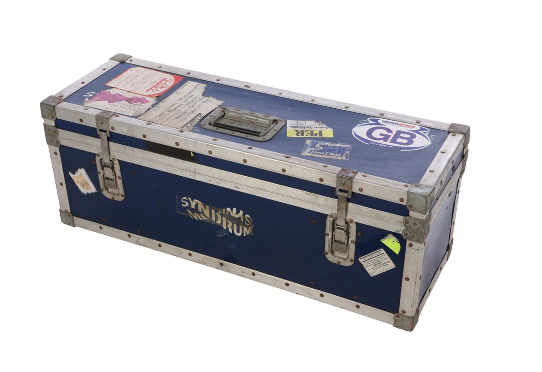 QUEEN - The Peter Hince Collection: Roger Taylor's "Syndrums" Blue Flight Case (1 of 4)
