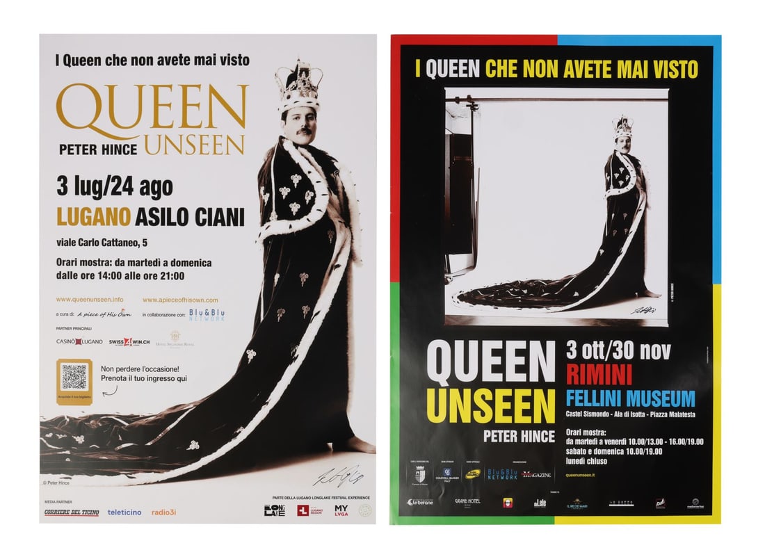 QUEEN - The Peter Hince Collection: Two Queen Unseen Exhibition Posters (1 of 3)