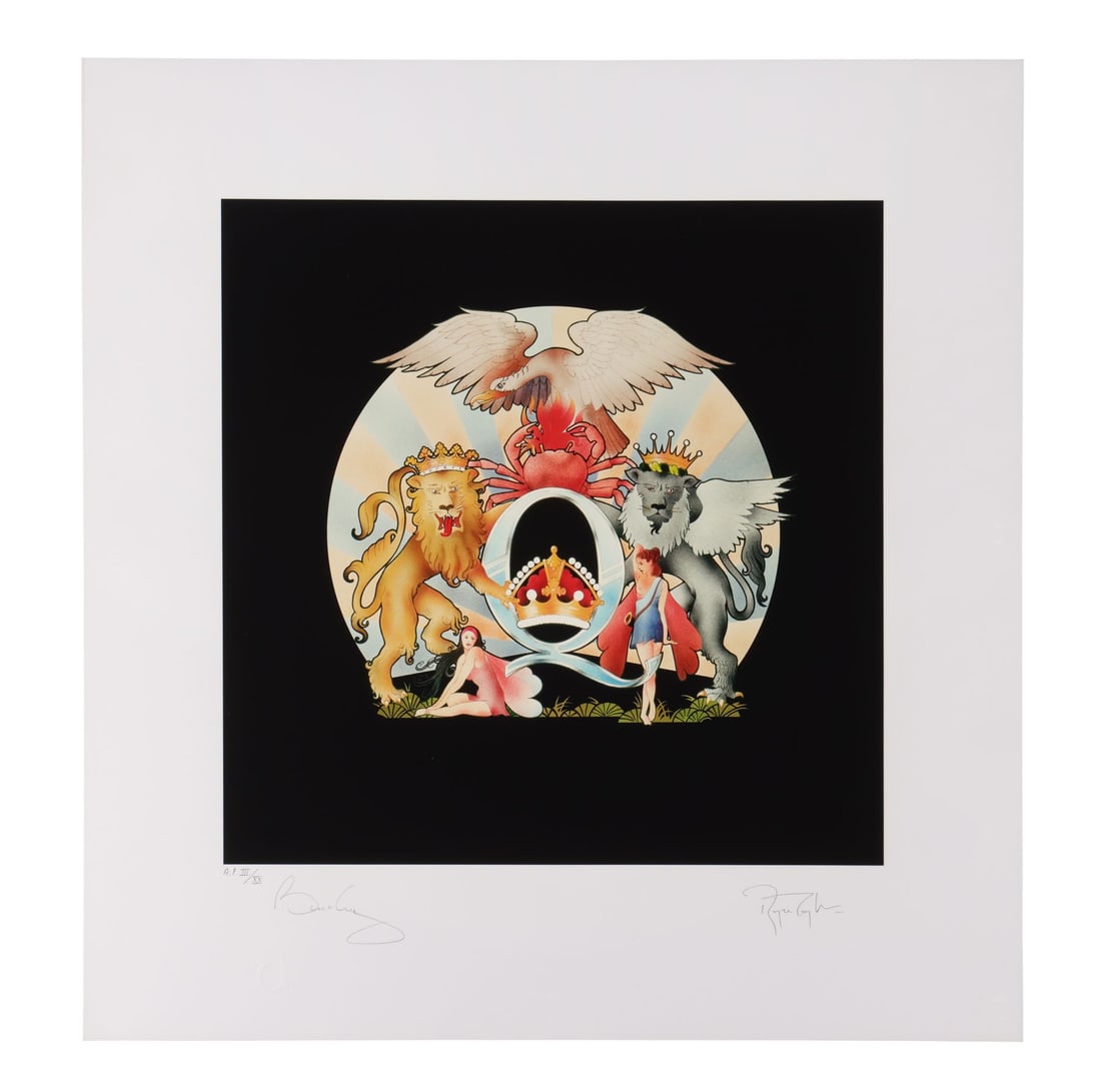 QUEEN - Brian May and Roger Taylor-Autographed Artist's Proof A Day at the Races Print, 2014 (1 of 3)