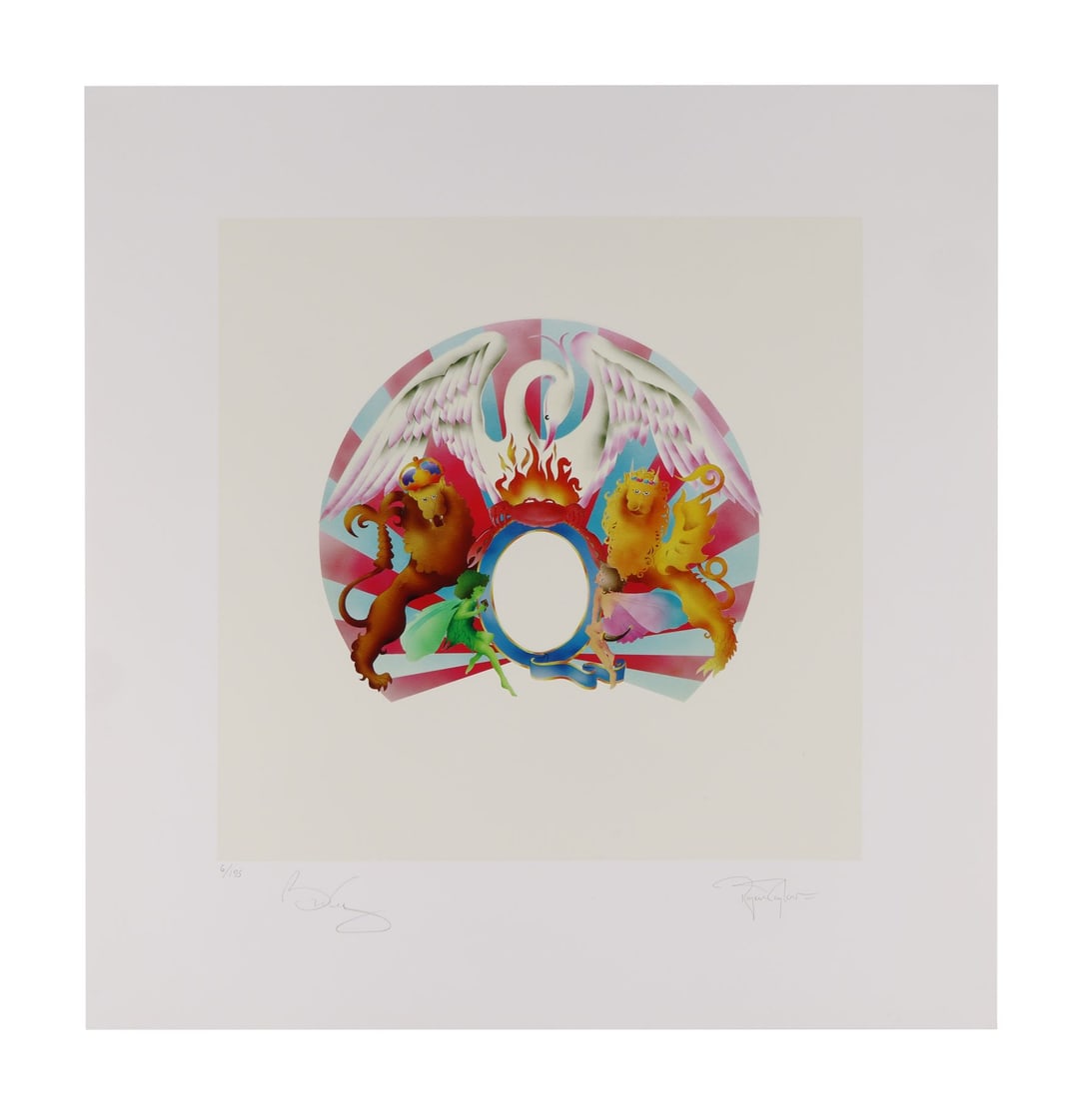 QUEEN - Brian May and Roger Taylor-Autographed Limited Edition A Night at the Opera Album Print, (1 of 4)