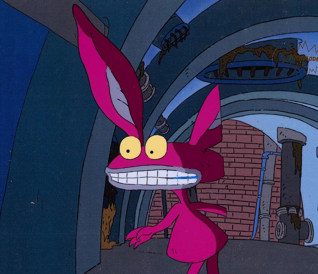 AAAHH!!! REAL MONSTERS (TV SERIES, 1994-1997) - Ickis Original Production Cel: AAAHH!!! REAL MONSTERS (TV SERIES, 1994-1997) - Ickis Original Production Cel - Ickis is the one who always wanted to be taken seriously as a monster, and the tension between his ambition and his anxi