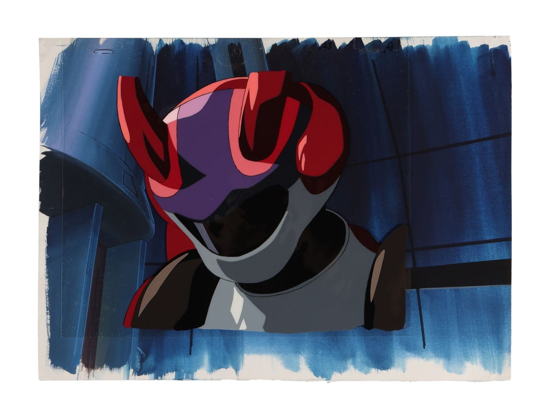 BUBBLEGUM CRISIS TOKYO 2040 (TV SERIES, 1998-1999) - Nene Romanova Original Production Cel from: BUBBLEGUM CRISIS TOKYO 2040 (TV SERIES, 1998-1999) - Nene Romanova Original Production Cel from "Walking On The Moon" on Original Production Background - Here is Nene Romanova in her Knight Sabers har