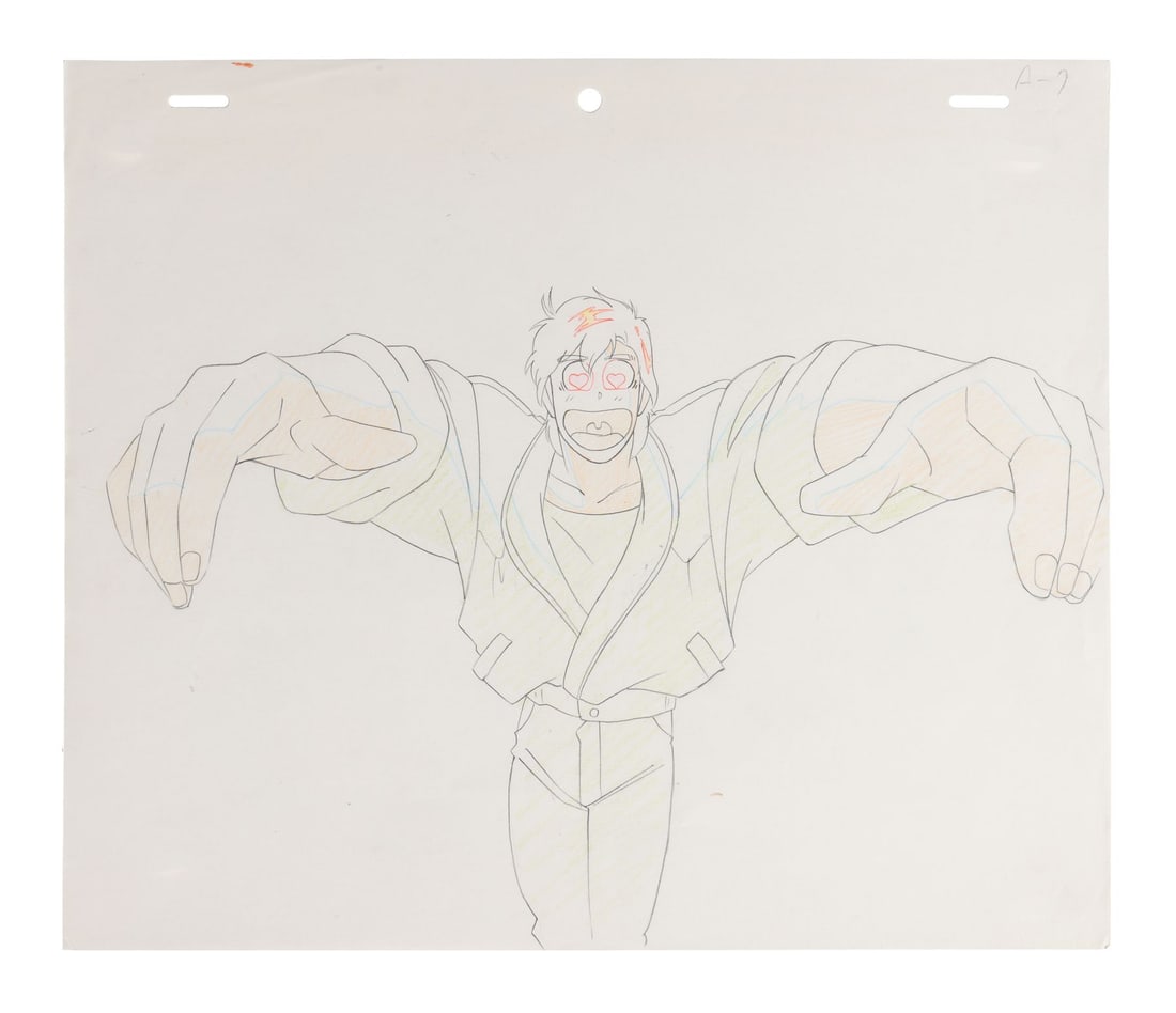 CITY HUNTER (TV SERIES, 1987-1991) - Ryo Saeba Douga Drawing: CITY HUNTER (TV SERIES, 1987-1991) - Ryo Saeba Douga Drawing - Ryo Saeba, Tokyo's most dangerous sweeper and most incorrigible womaniser, caught at the precise moment his professional composure abando
