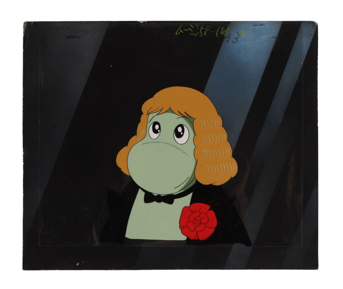 NEW MOOMIN (TV SERIES, 1969-1972) - Snork Original Production Cel on Hand-Painted Key Master: NEW MOOMIN (TV SERIES, 1969-1972) - Snork Original Production Cel on Hand-Painted Key Master background - An original production cel of Snork from the 1972 Moomin series, paired with its hand-painted 