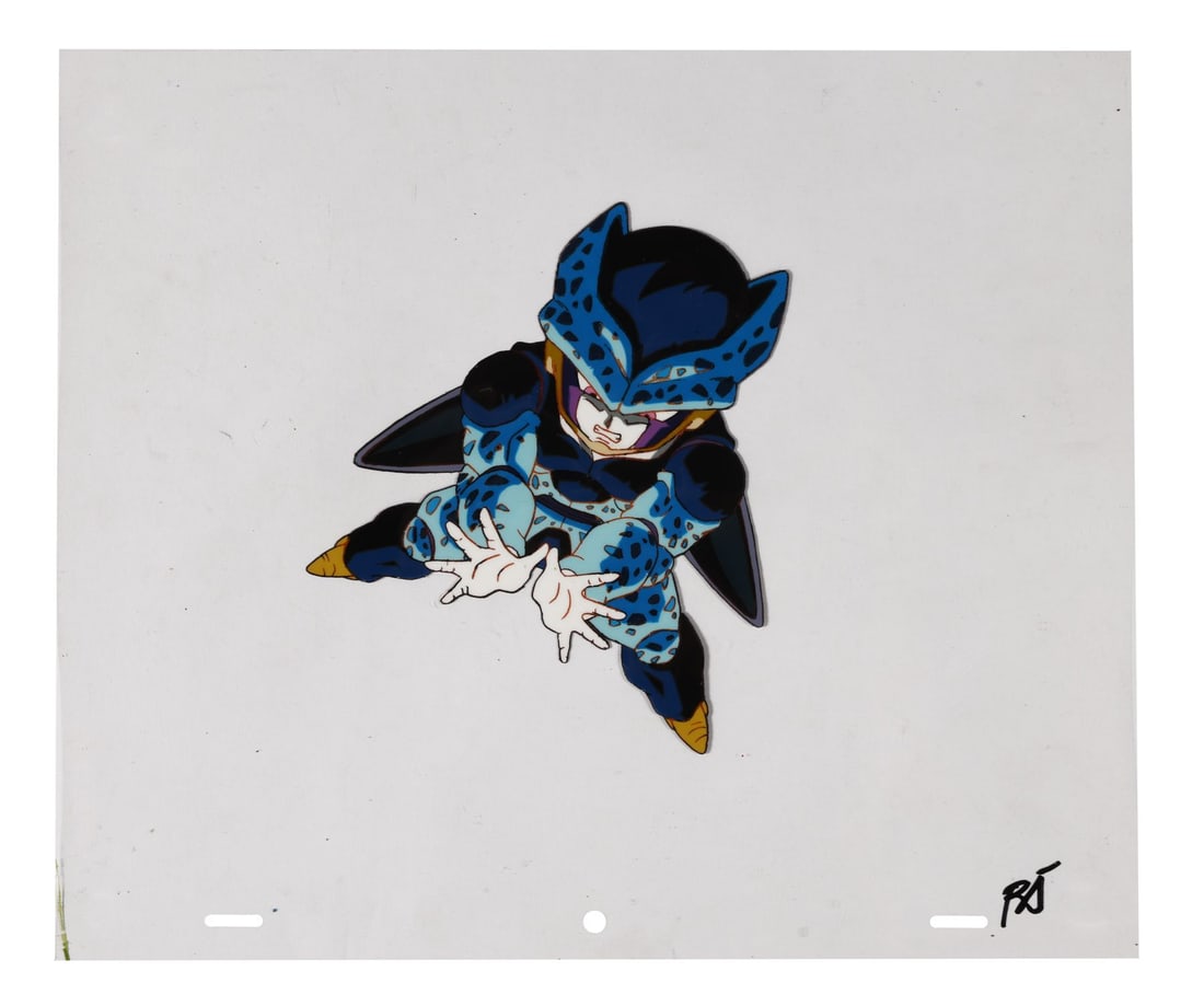 DRAGON BALL Z (TV SERIES, 1989-1996) - Cell Jr. Original Production Cel from "Awakening": DRAGON BALL Z (TV SERIES, 1989-1996) - Cell Jr. Original Production Cel from "Awakening" - Cell Jr. is one of the Cell Saga's most memorable design achievements: a pint-sized replica of Cell himself, 