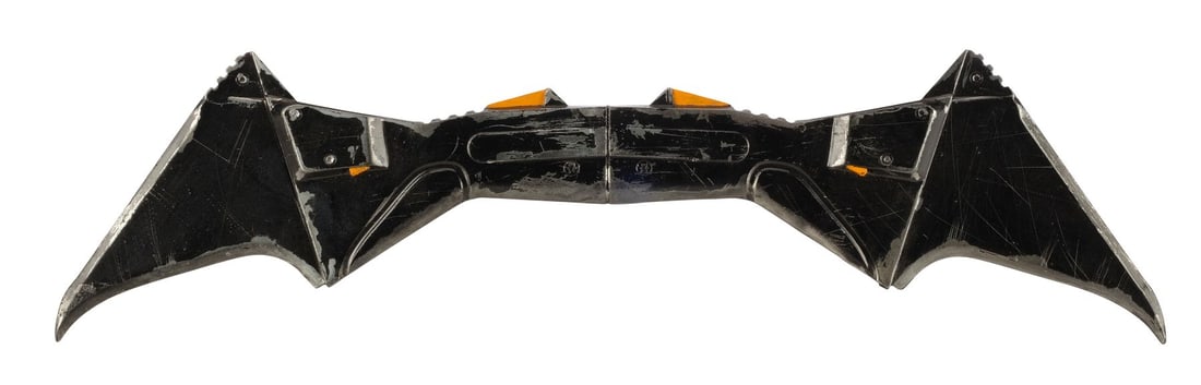 38. THE BATMAN (2022) - Batman's (Robert Pattinson) Batarang: Bidding for this lot will end on Wednesday, August 26th. The auction will begin at 9:30 AM (PDT) / 12:30 PM (EDT) / 5:30 PM (GMT) and lots are sold sequentially via live auctioneer; tune in to the