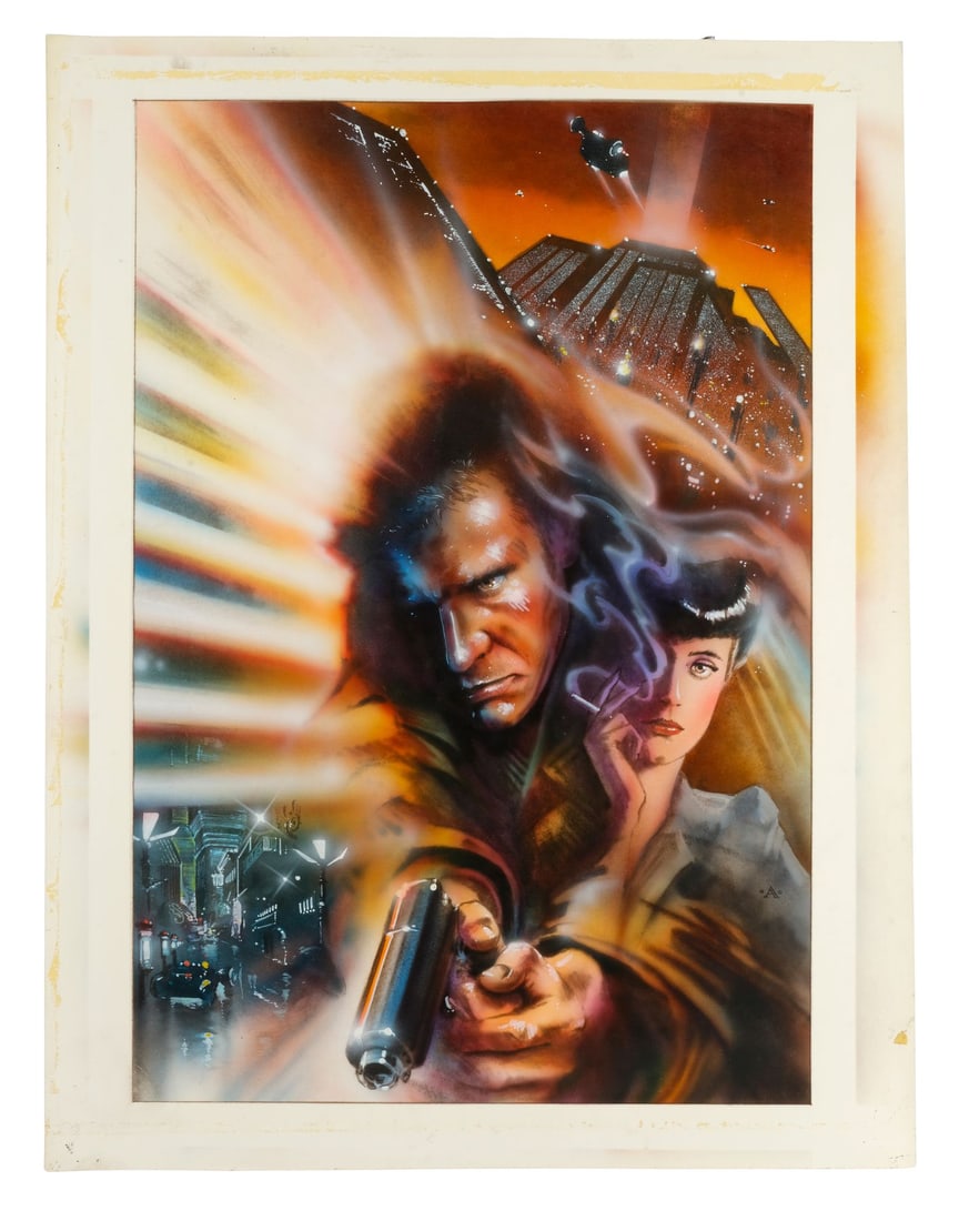 52. BLADE RUNNER (1982) - John Alvin-Signed Printed Poster Concept Prelim with Hand-Illustrated: B