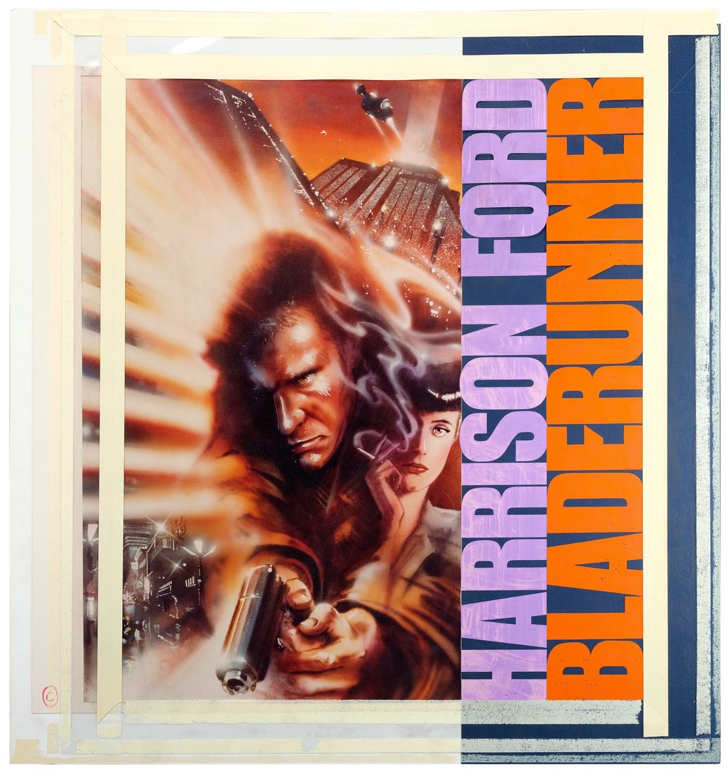 53. BLADE RUNNER (1982) - Matted Printed John Alvin "C" Poster Comp: B