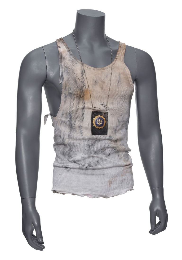 70. DIE HARD WITH A VENGEANCE (1995) - John McClane's (Bruce Willis) Distressed Tank-Top and Police: B