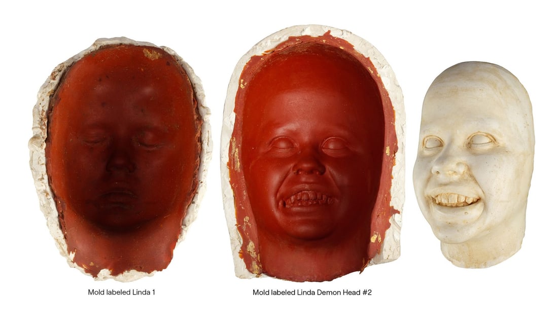90. THE EXORCIST (1973) - Dick Smith Collection: Pair of Regan MacNeil's (Linda Blair) Demonic Face: B