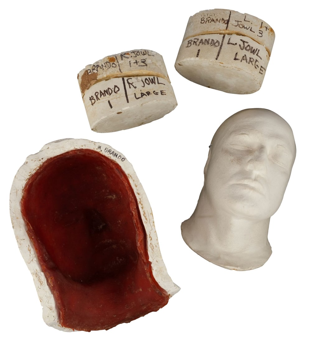 95. THE GODFATHER (1972) - Dick Smith Collection: Marlon Brando Lifecast with Molds and Jowl Molds: B