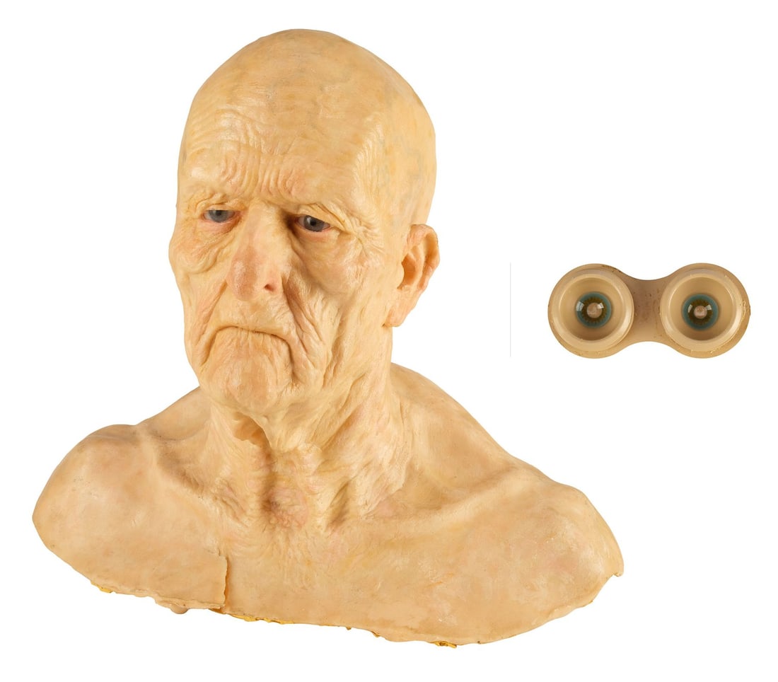 101. THE HUNGER (1983) - Dick Smith Collection: Aged John Blaylock (David Bowie) Bust with Bowie's: B