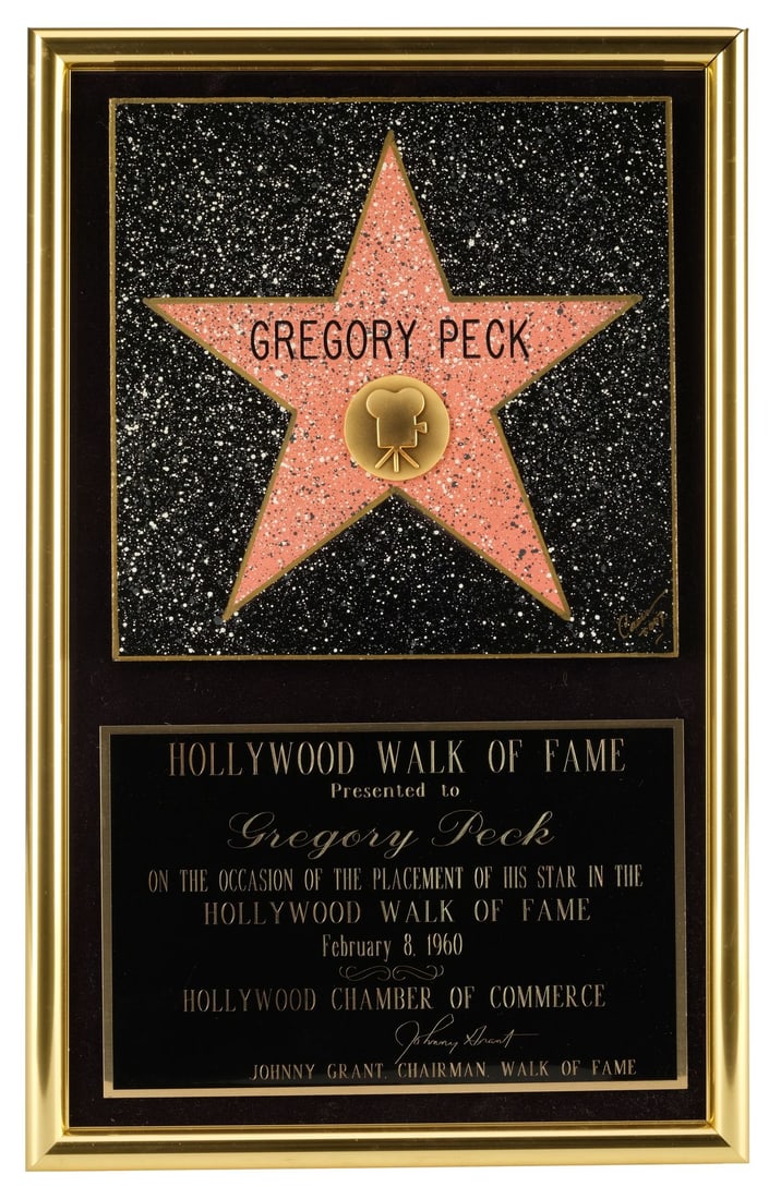 163. GREGORY PECK - Gregory Peck's Hollywood Walk of Fame Star Plaque: B