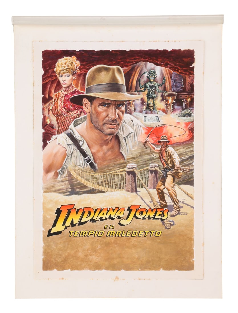 175. INDIANA JONES AND THE TEMPLE OF DOOM (1984) - Hand-Painted Bruno Napoli Italian Release: B
