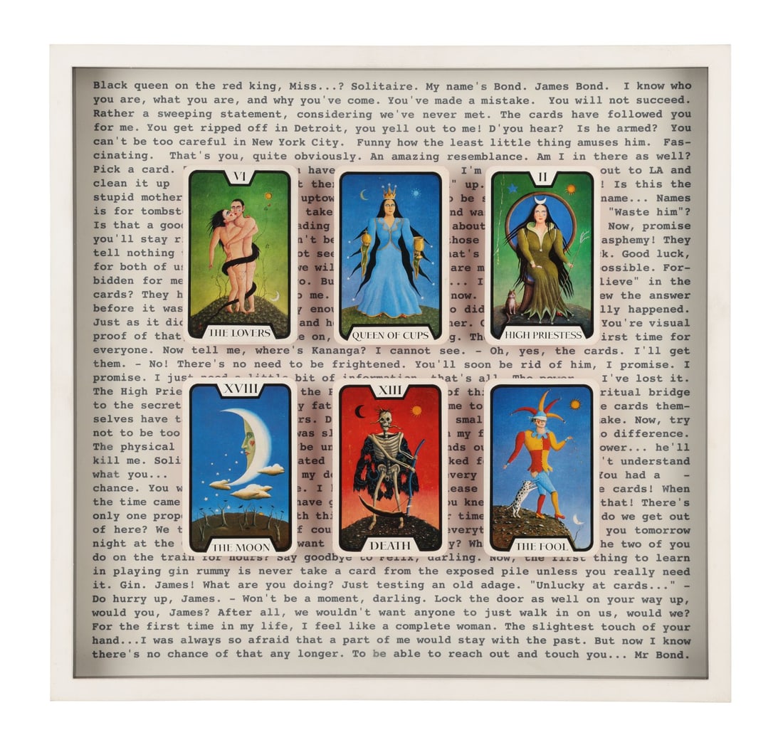 180. JAMES BOND: LIVE AND LET DIE (1973) - Solitaire's (Jane Seymour) Framed Set of Six Tarot Cards: B