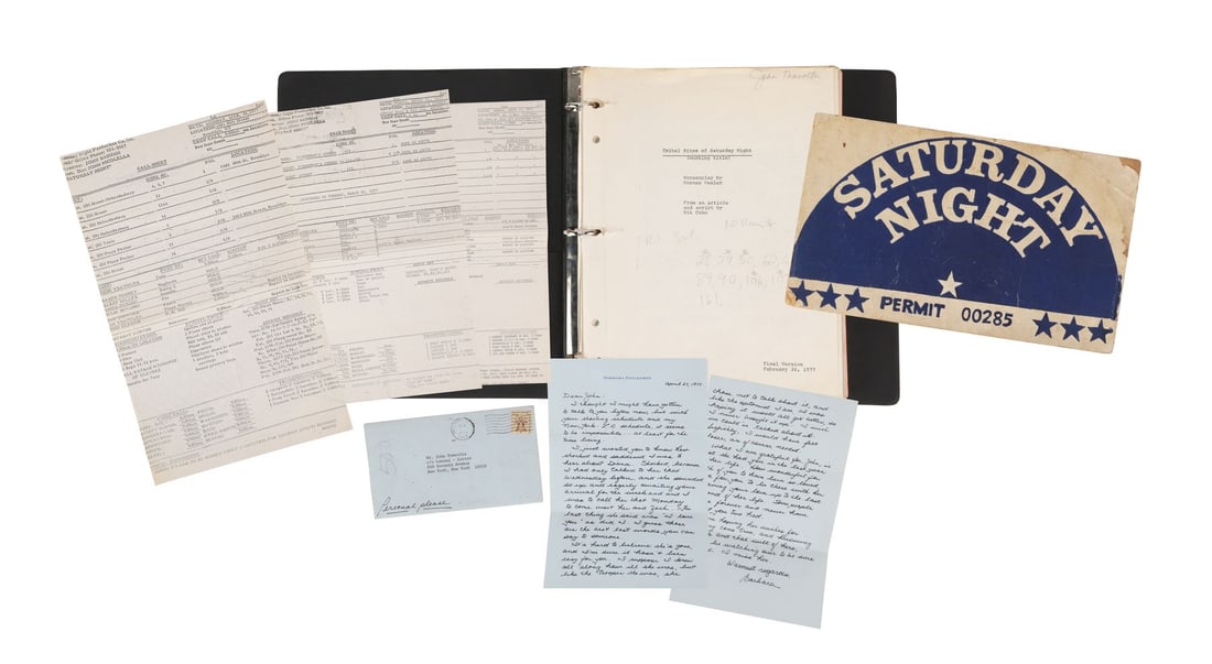 313. SATURDAY NIGHT FEVER (1977) - John Travolta's Personal Hand-Annotated Shooting Script: B
