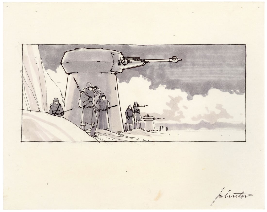 355. STAR WARS: THE EMPIRE STRIKES BACK (1980) - Hand-Drawn Joe Johnston Echo Base Defense Turret: B