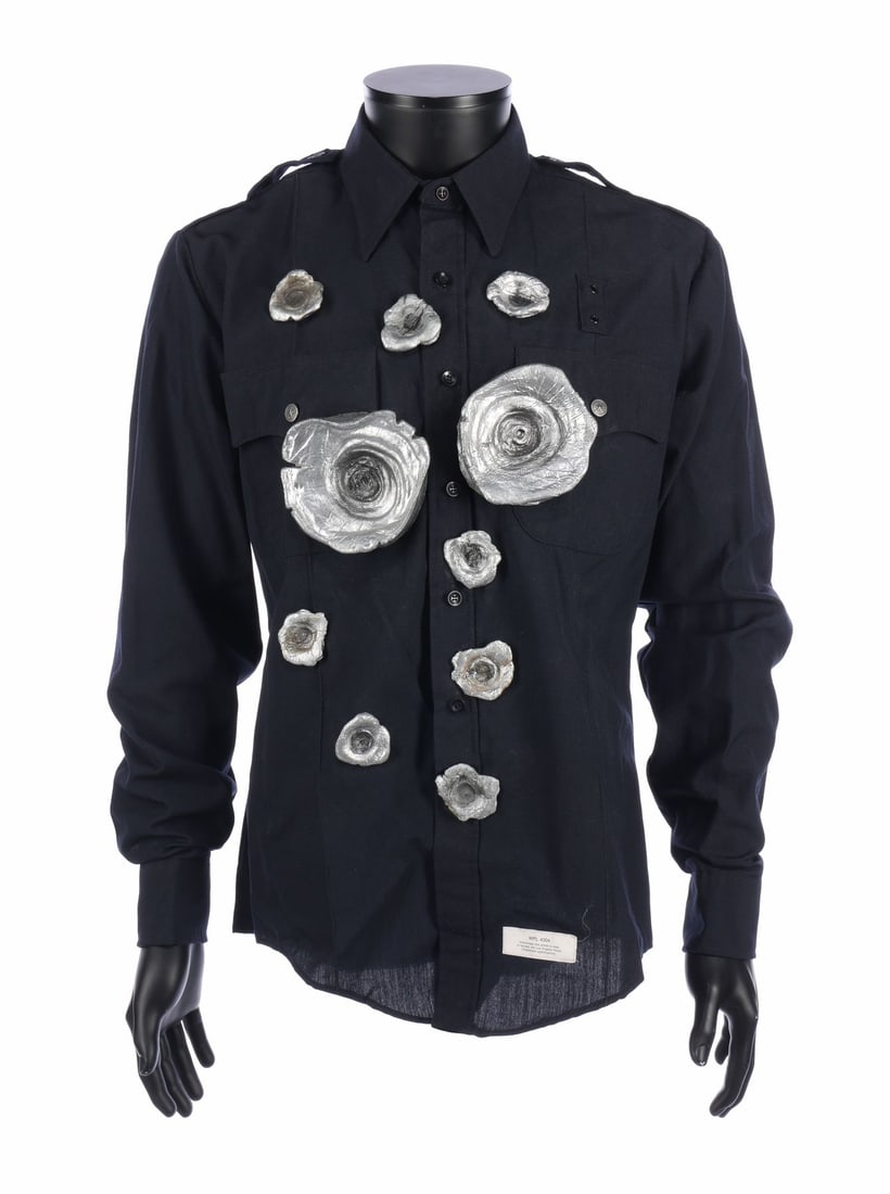 394. TERMINATOR 2: JUDGMENT DAY (1991) - T-1000's (Robert Patrick) Bullet-Hit LAPD Uniform Shirt: B