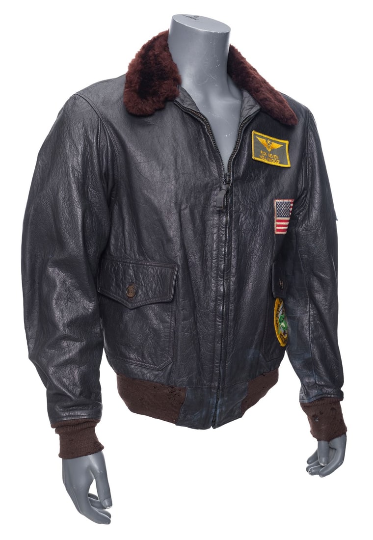 414. TOP GUN (1986) - Lt. Rick "Hollywood" Neven's (Whip Hubley) Production-Made Bomber Jacket: B