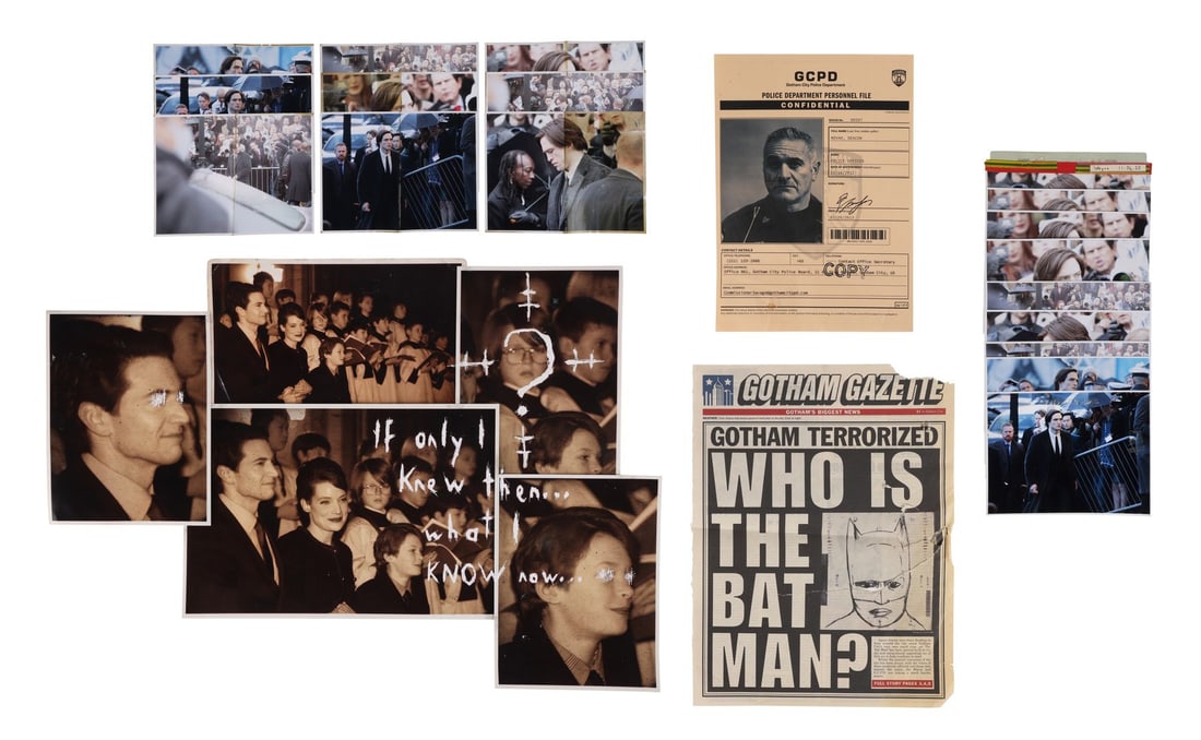 513. THE BATMAN (2022) - The Riddler's (Paul Dano) Apartment Photos and Newspaper Clippings: B