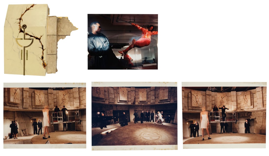 531. BLADE (1998) - Cracked Temple of Eternal Night Tomb Model Miniature with Four Continuity Photos: B