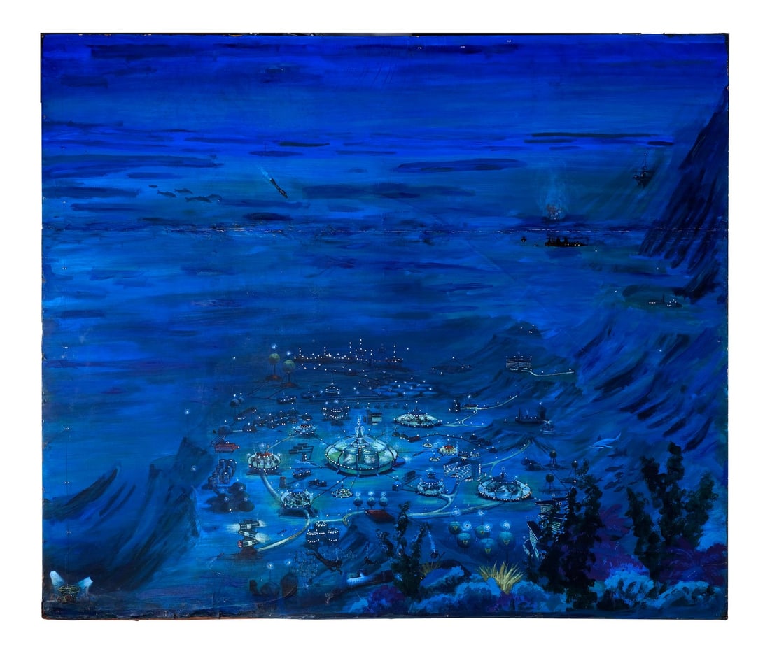 579. CITY BENEATH THE SEA (1971) - Hand-painted Pacifica Matte Painting: B